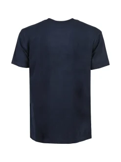 Navigare T-shirt intima da uomo girocollo in caldo cotone - blu scuro