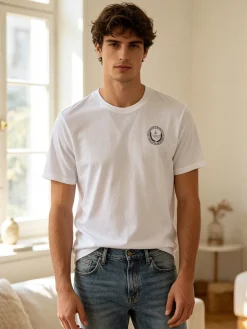 Navigare T-shirt uomo in cotone con logo