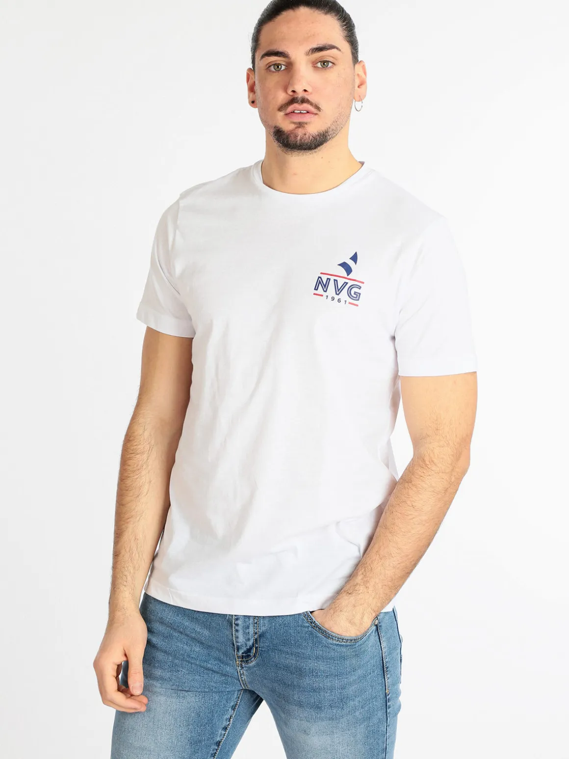 Navigare T-shirt uomo in cotone