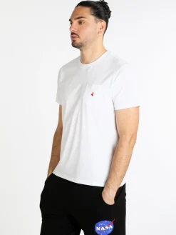 Navigare T-shirt uomo manica corta con taschino