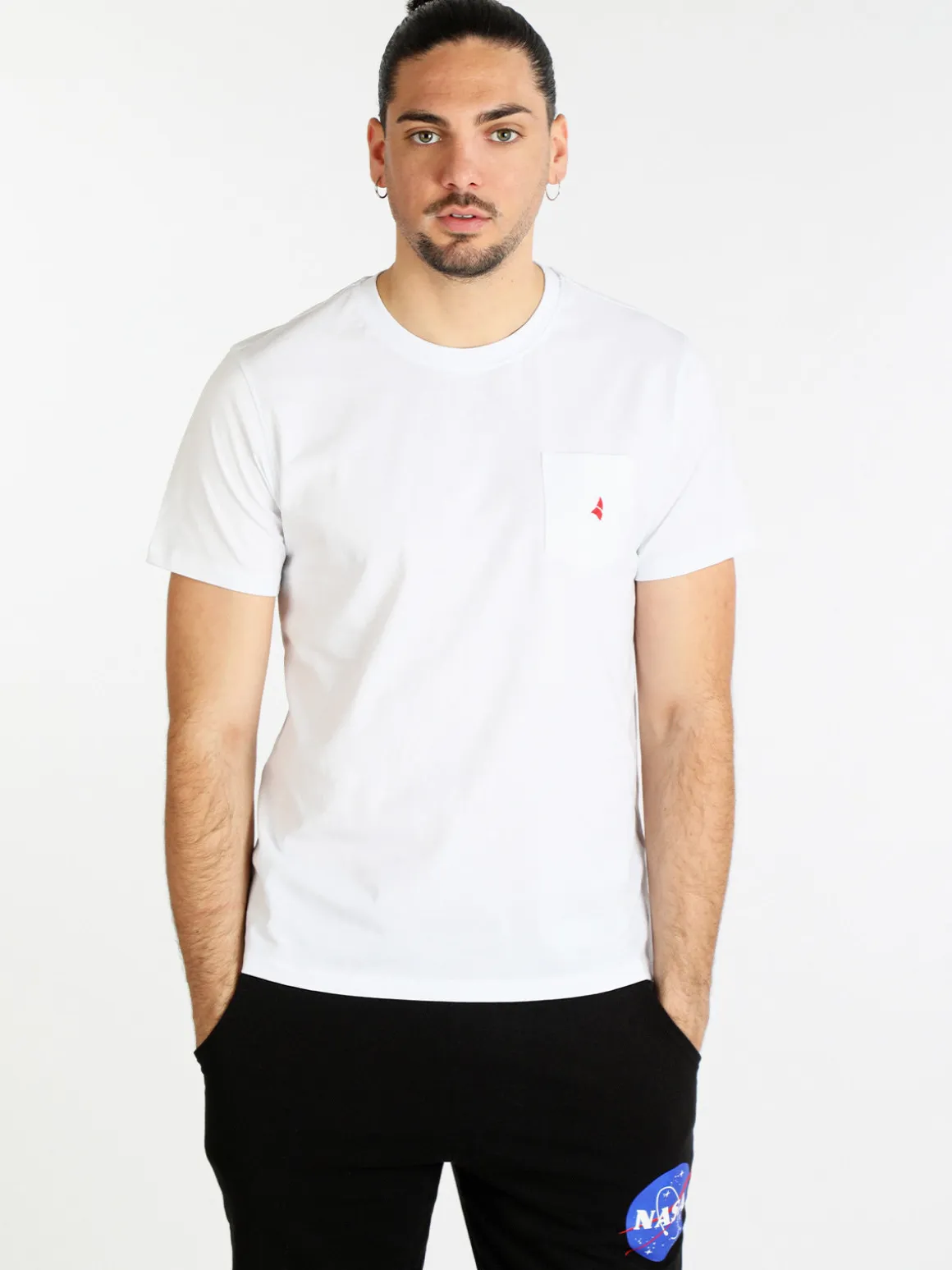 Navigare T-shirt uomo manica corta con taschino