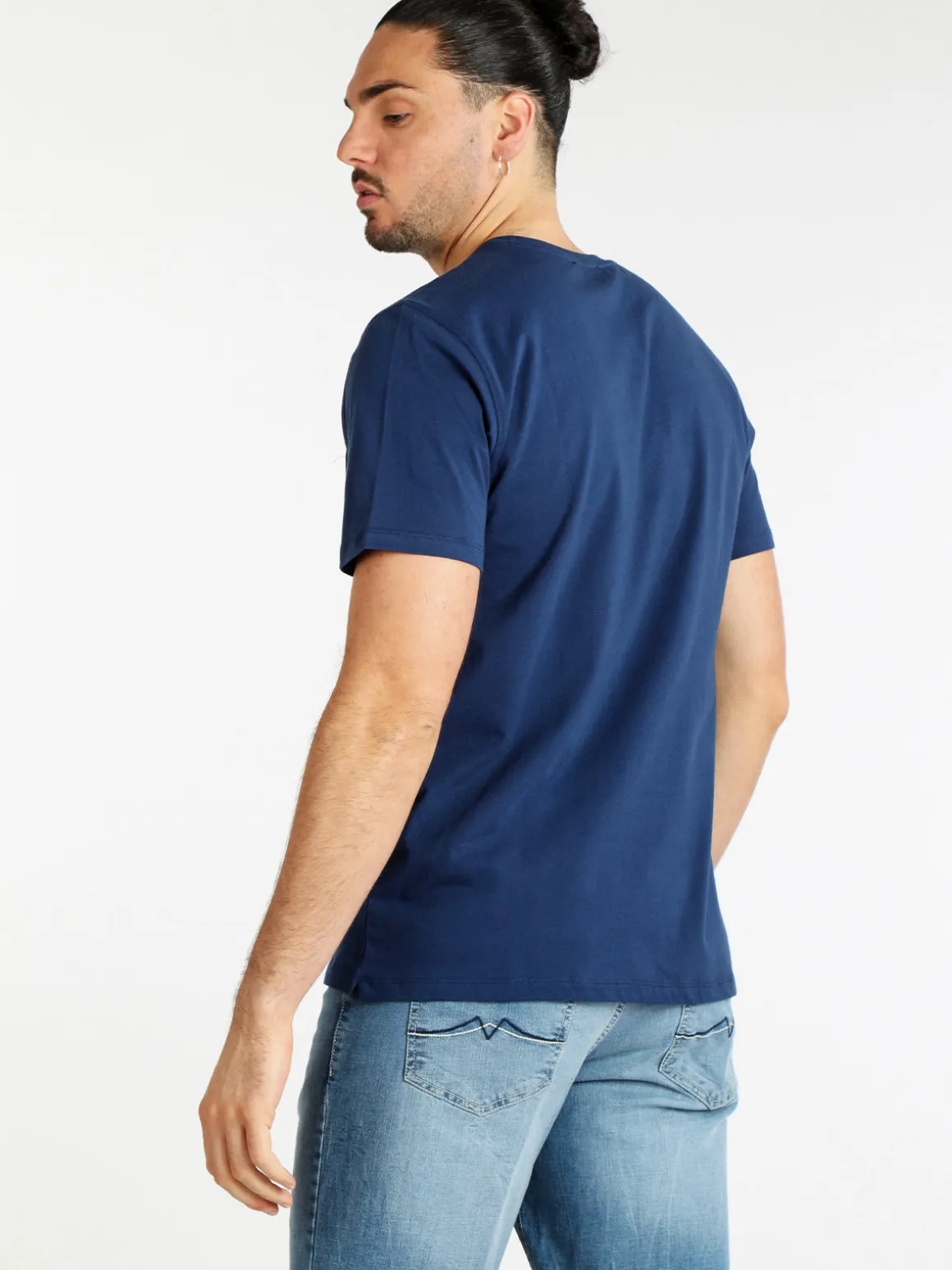 Navigare T-shirt uomo manica corta con taschino