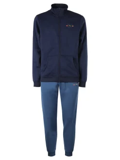Navy Sail Completo tuta da uomo full zip con interno felpato - blu scuro