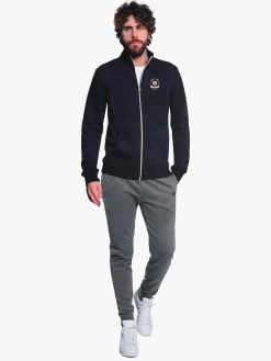 Navy Sail Completo tuta da uomo full zip con interno felpato - bluette