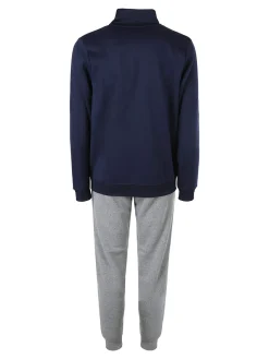 Navy Sail Completo tuta da uomo full zip con interno felpato - bluette