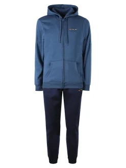 Navy Sail Completo tuta da uomo full zip con cappuccio - avion