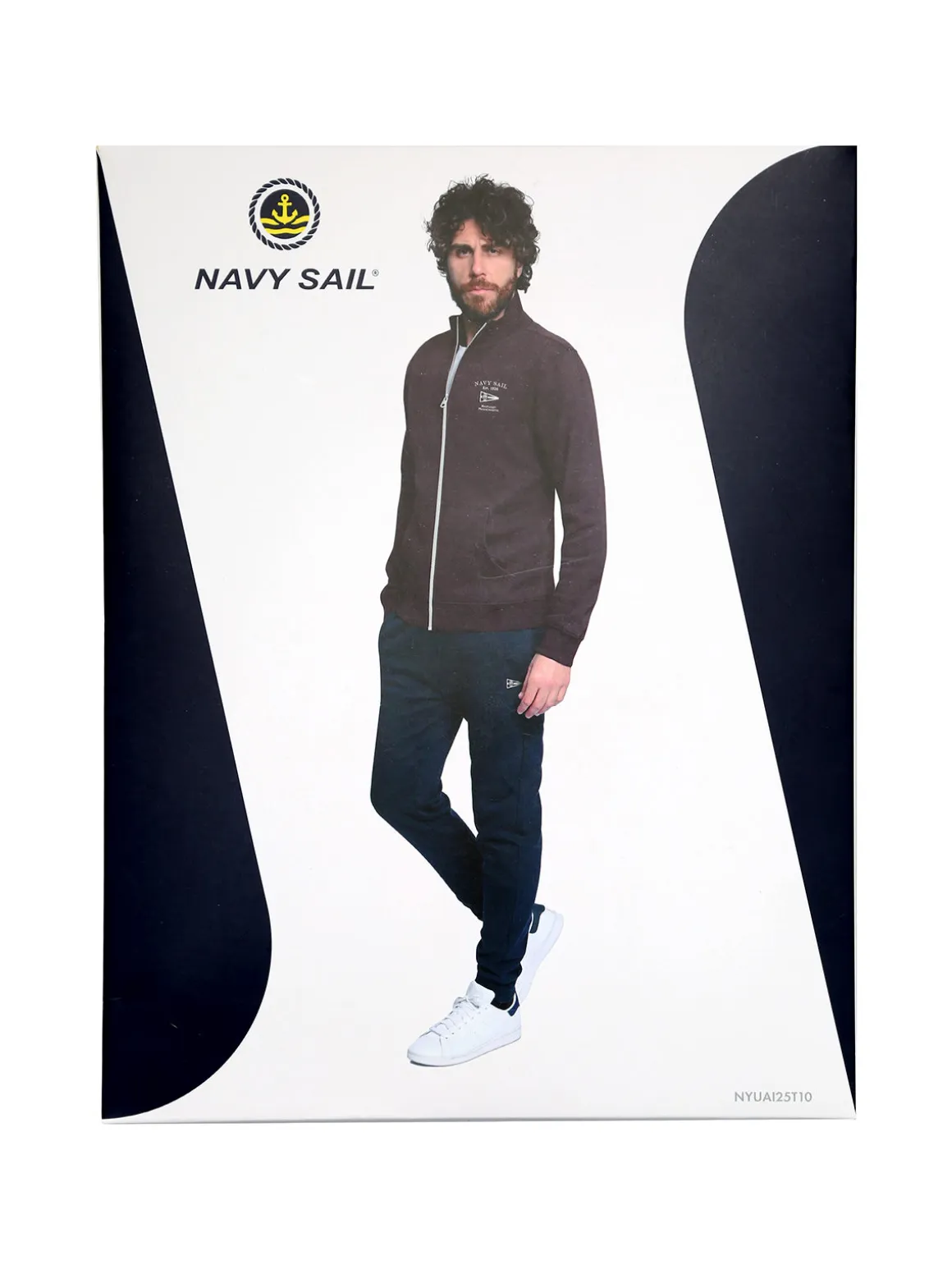 Navy Sail Completo tuta da uomo felpata full zip - bluette