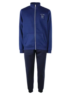 Navy Sail Completo tuta da uomo felpata full zip - bluette