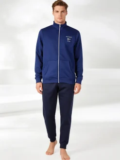 Navy Sail Completo tuta da uomo felpata full zip - bluette