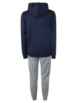 Navy Sail Completo tuta da uomo felpata con cappuccio e zip intera - blu scuro