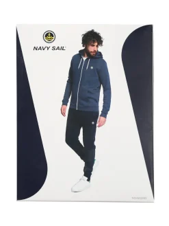 Navy Sail Completo tuta 2 pezzi da uomo full zip con cappuccio - verde