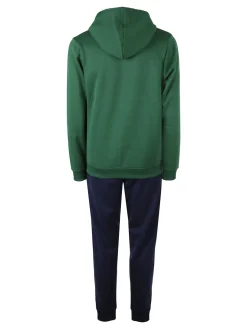 Navy Sail Completo tuta 2 pezzi da uomo full zip con cappuccio - verde