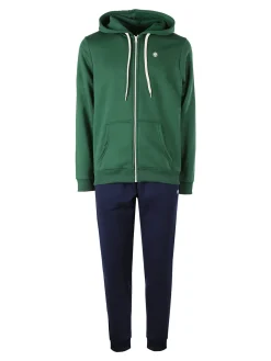 Navy Sail Completo tuta 2 pezzi da uomo full zip con cappuccio - verde