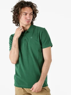 Navy Sail Polo da uomo in cotone a maniche corte - verde