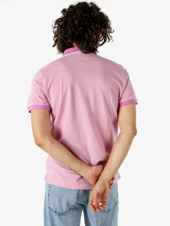 Navy Sail Polo da uomo in cotone a maniche corte con logo - rosa