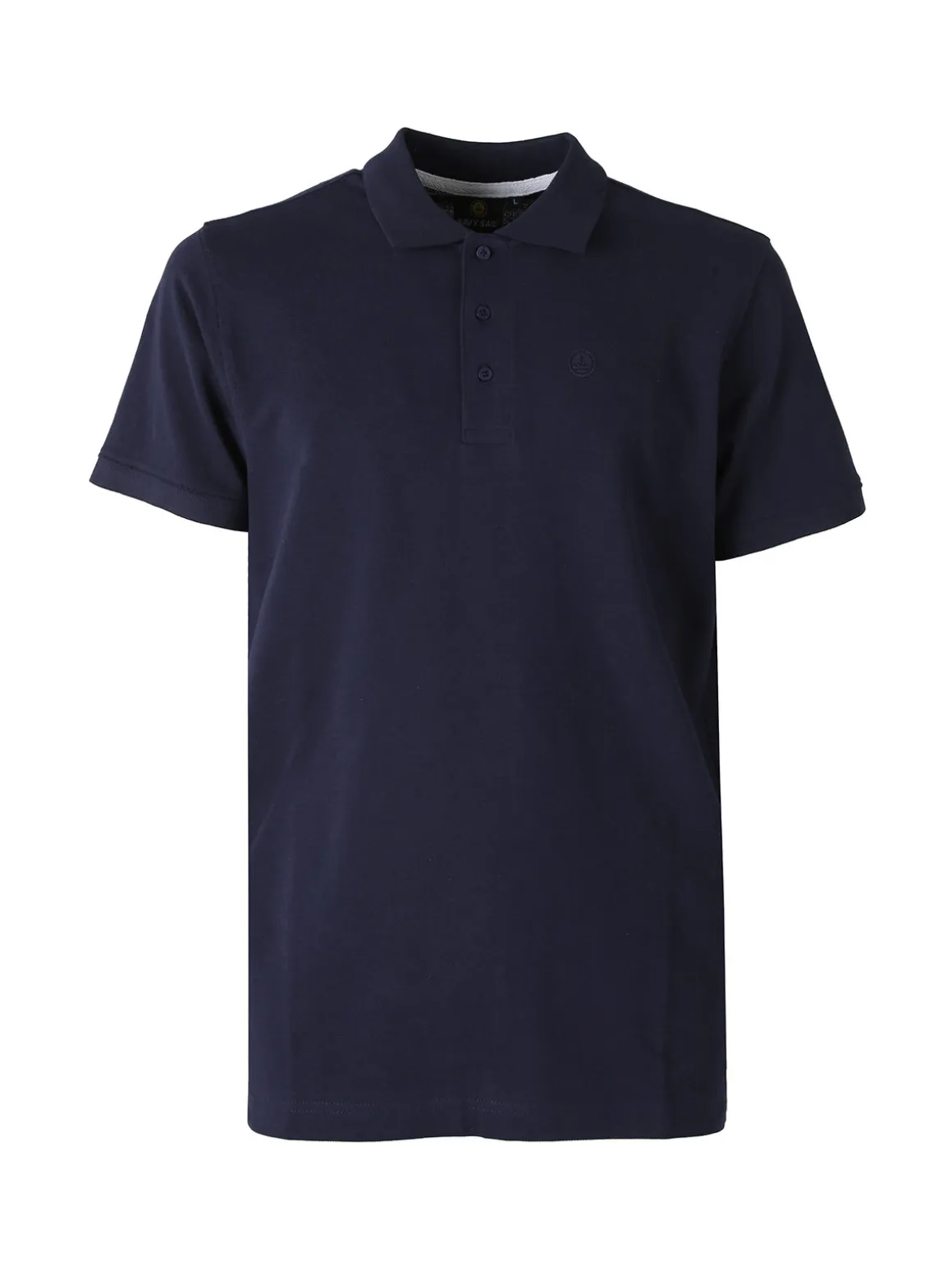 Navy Sail Polo da uomo in cotone a maniche corte - blu scuro