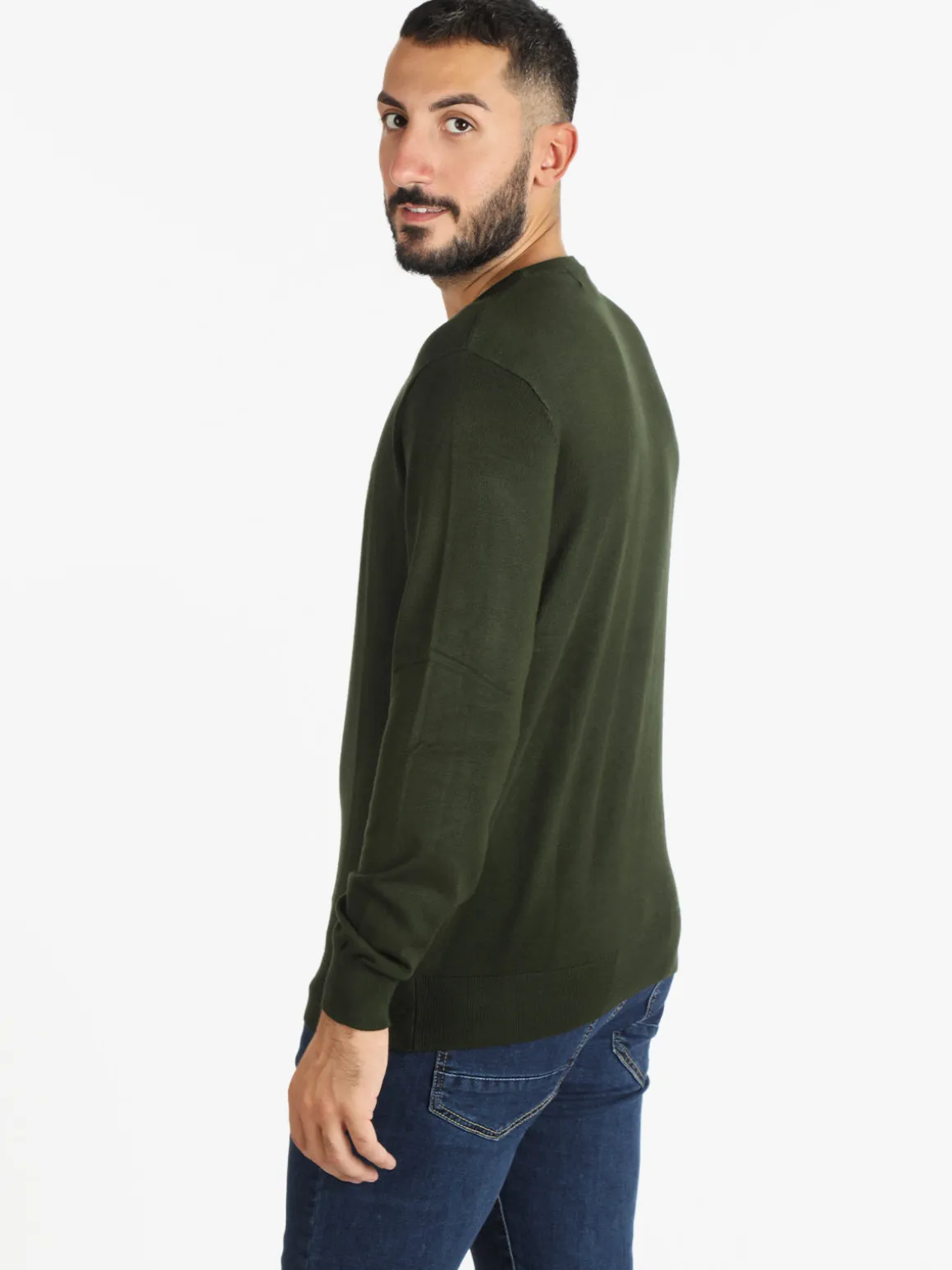 Navy Sail Pullover uomo scollo tondo