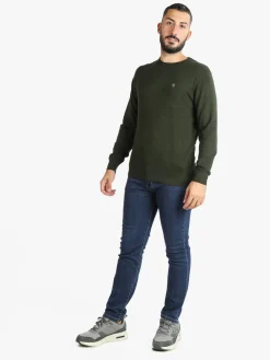 Navy Sail Pullover uomo scollo tondo
