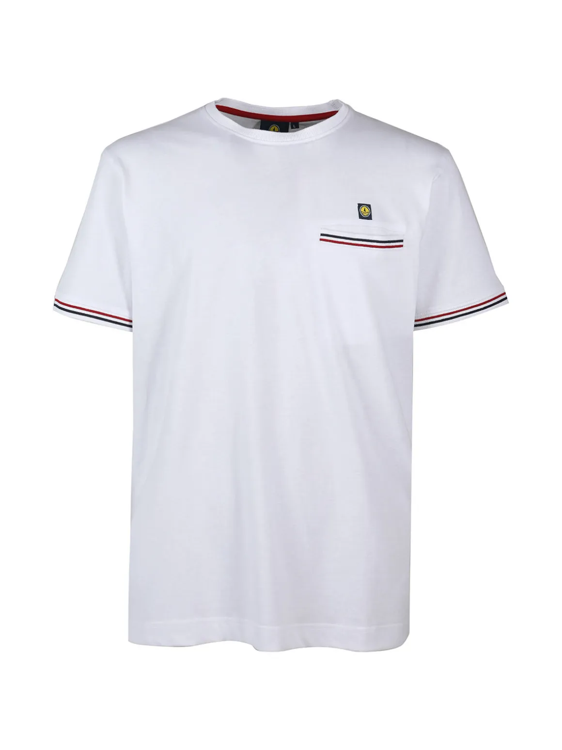Navy Sail T-shirt da uomo in cotone con taschino