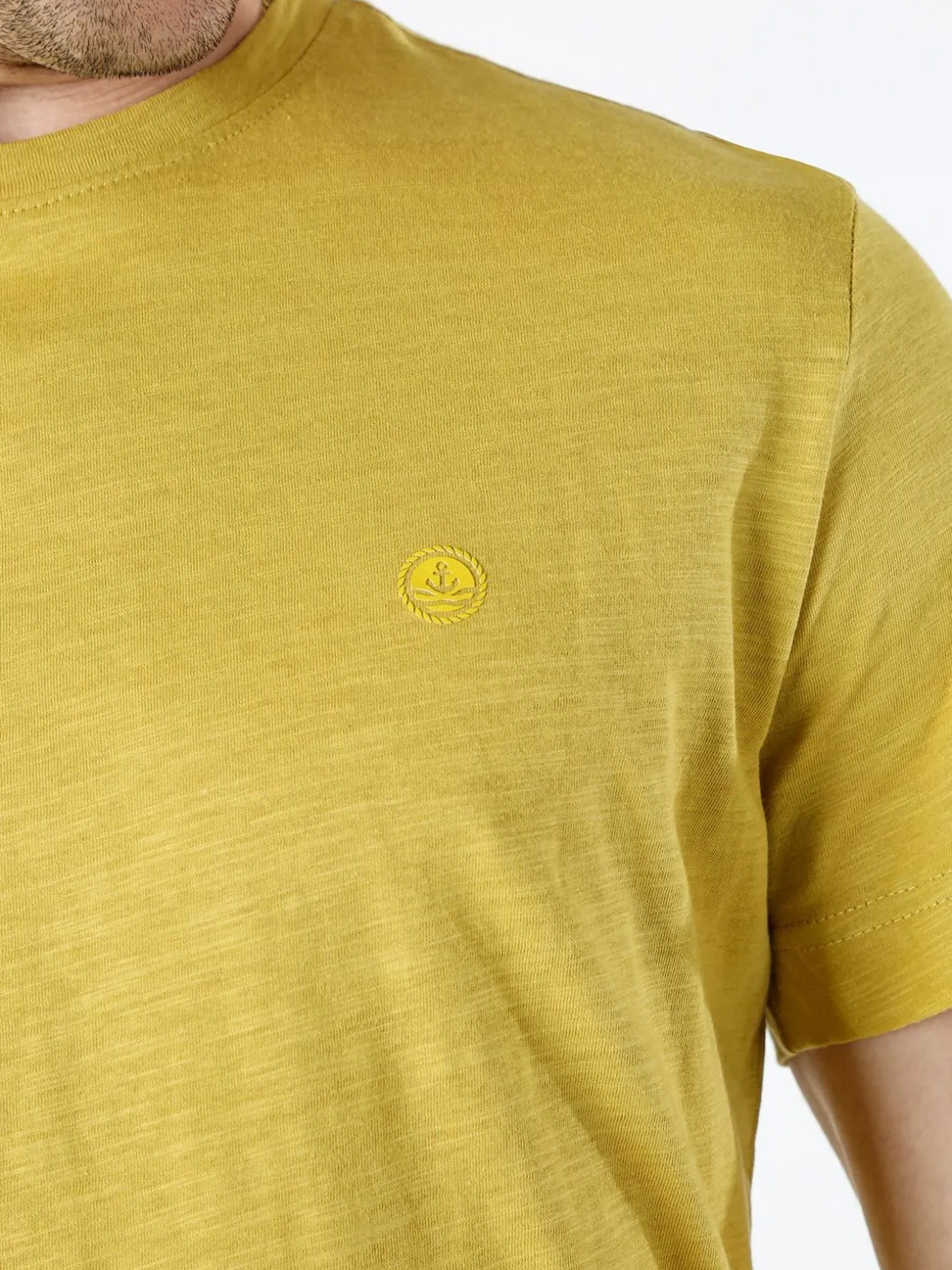 Navy Sail T-shirt da uomo in cotone con logo