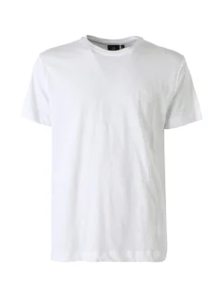 Navy Sail T-shirt da uomo in cotone con logo - bianco