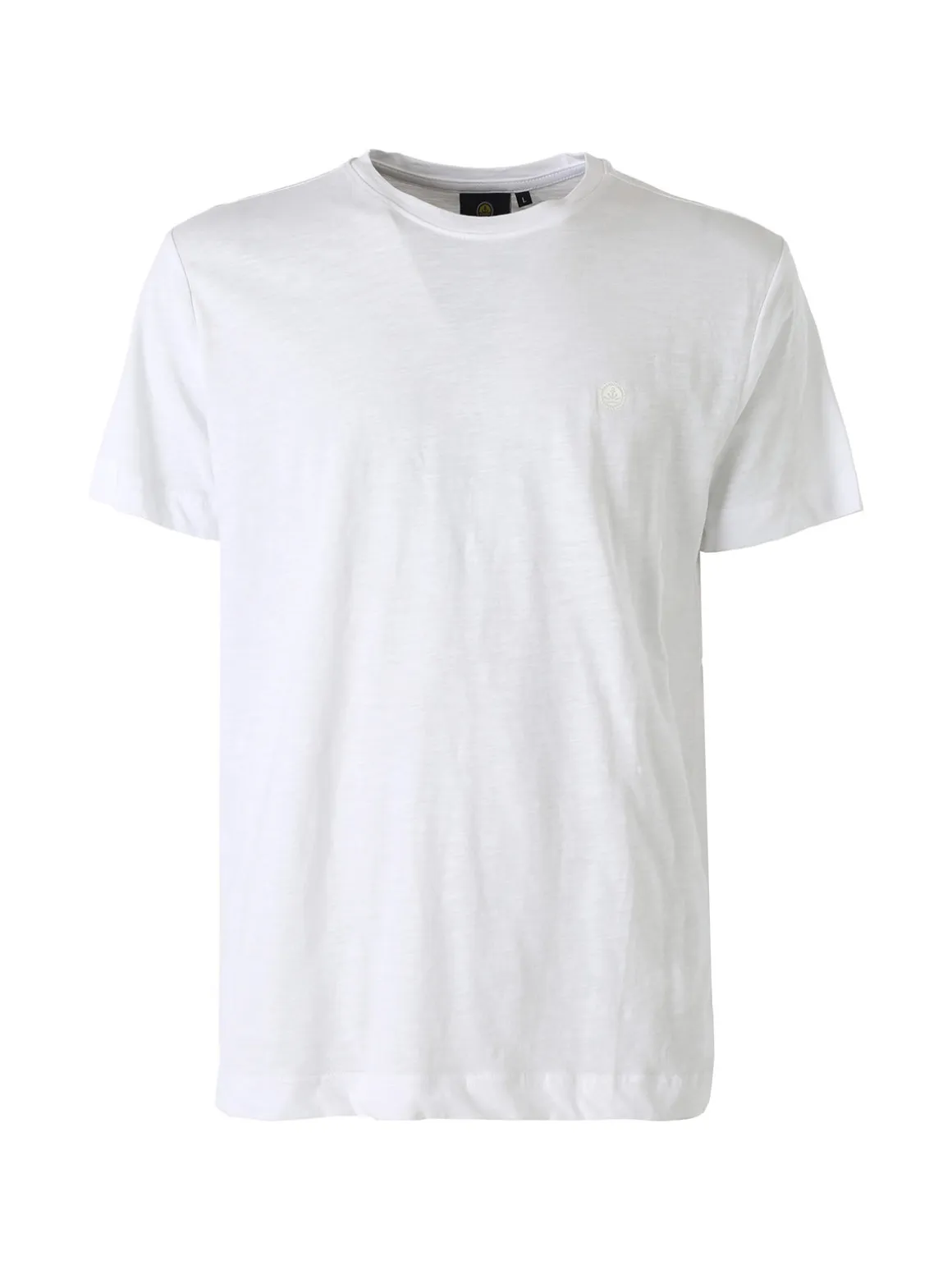 Navy Sail T-shirt da uomo in cotone con logo - bianco