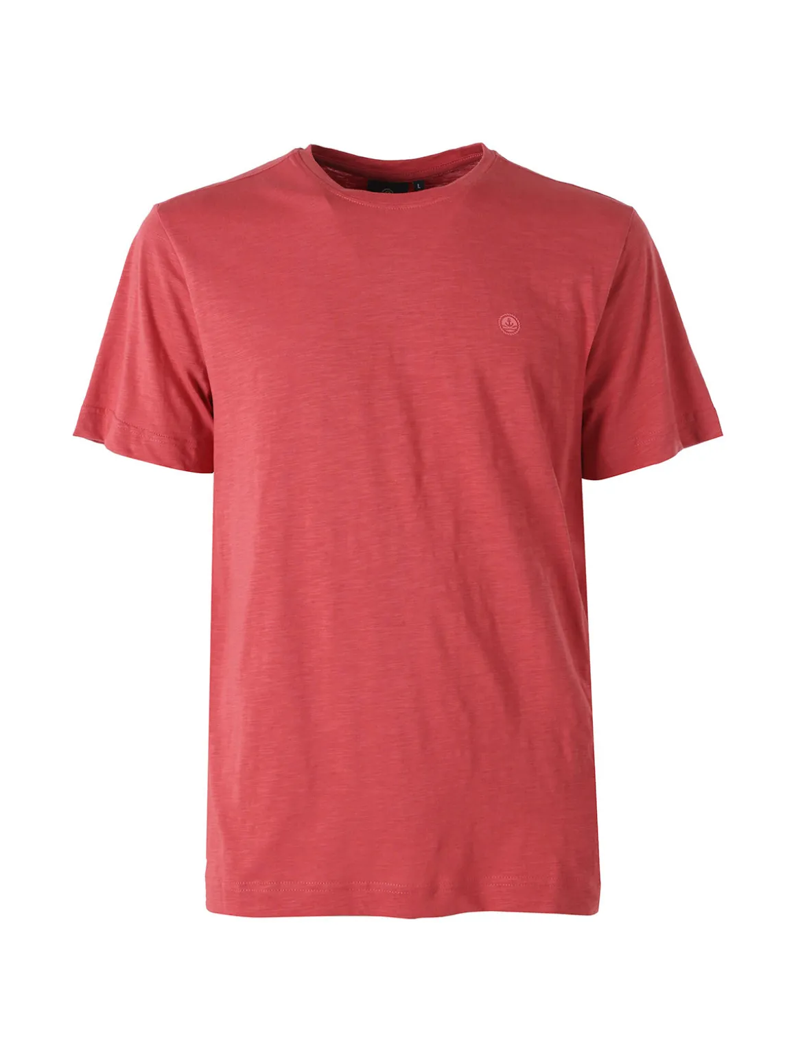 Navy Sail T-shirt da uomo in cotone con logo - corallo
