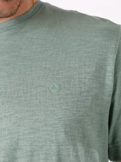 Navy Sail T-shirt da uomo in cotone con logo - verde