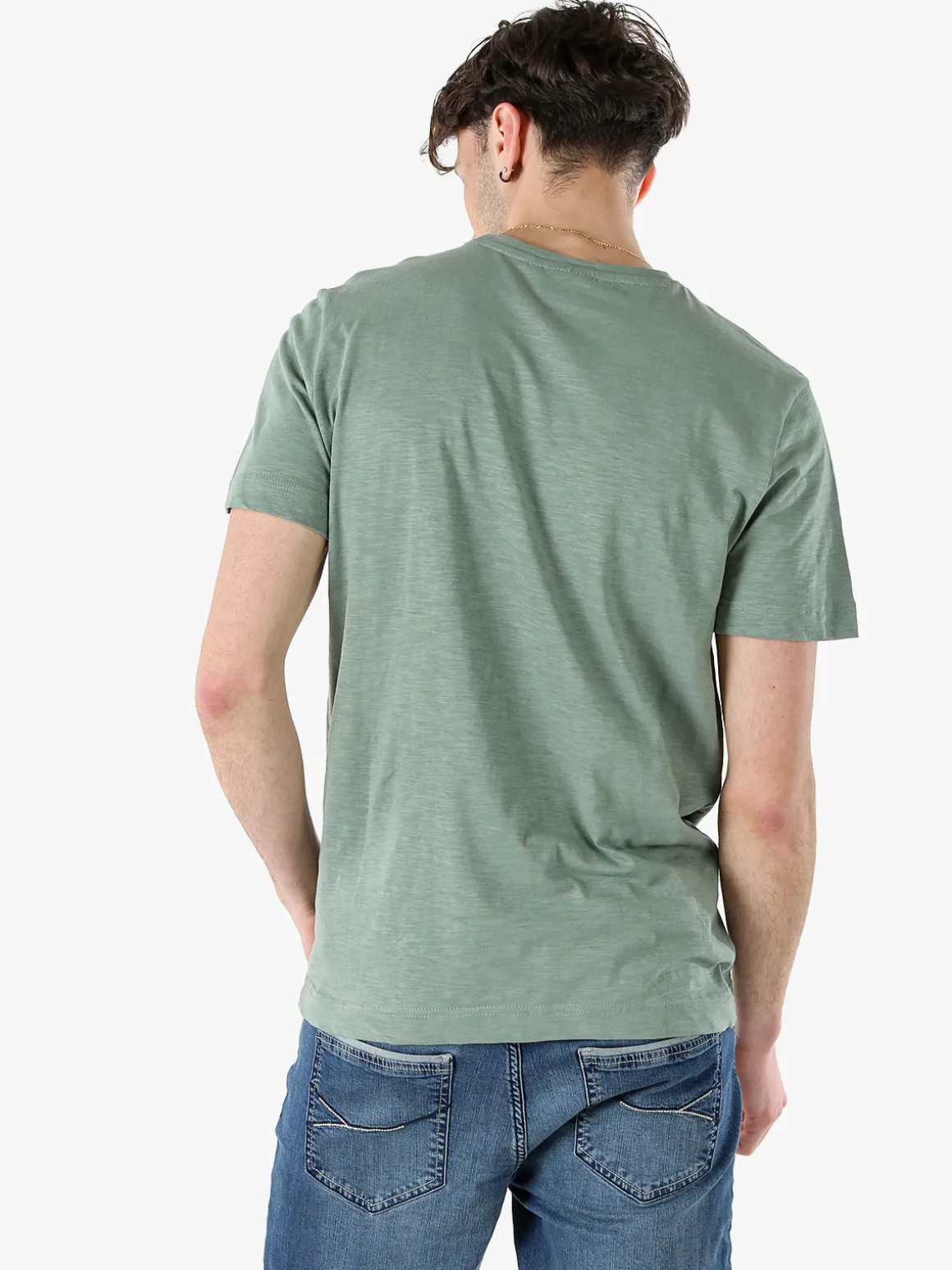 Navy Sail T-shirt da uomo in cotone con logo - verde