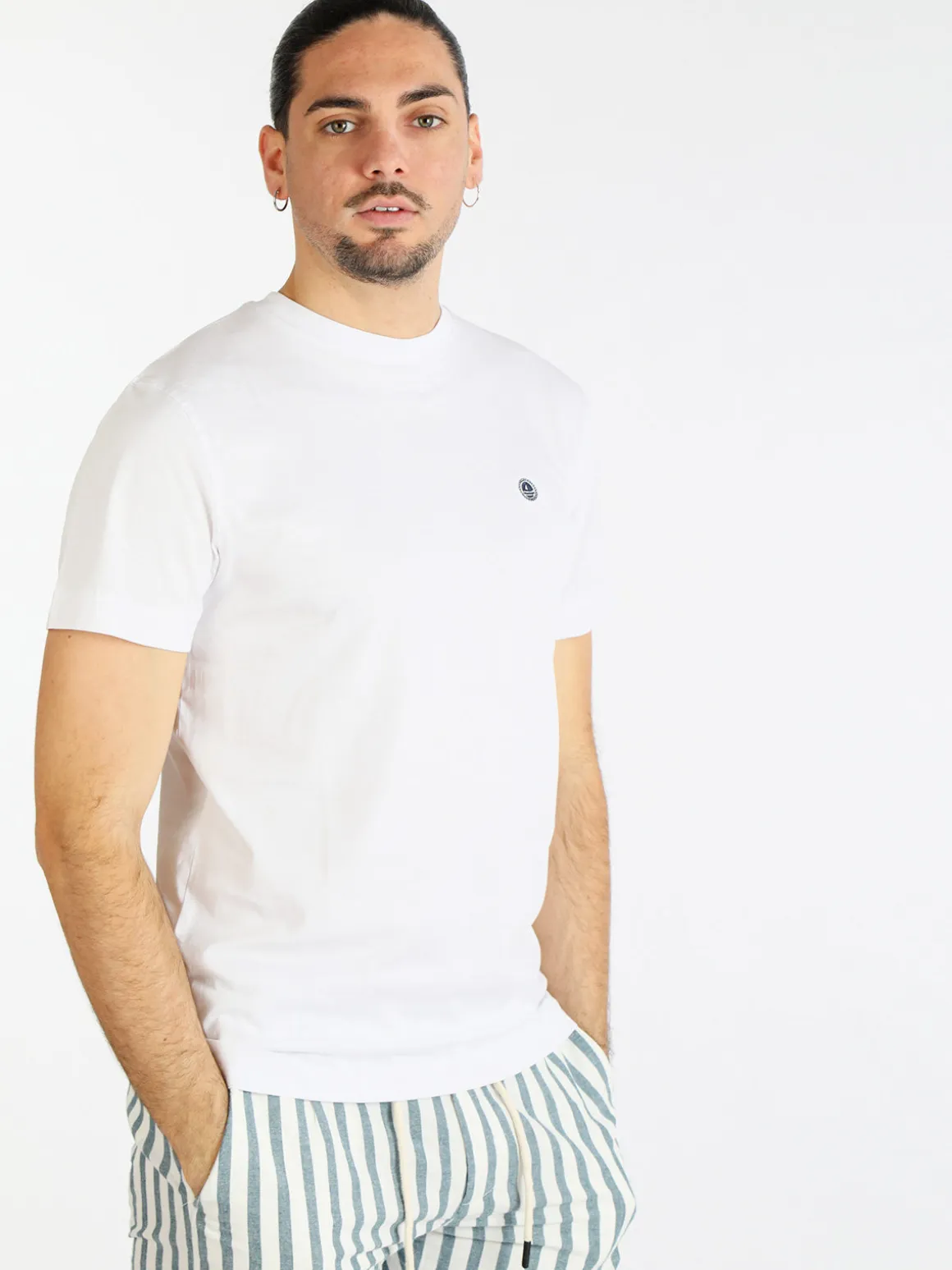 Navy Sail T-shirt manica corta in cotone da uomo