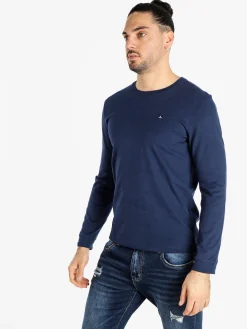 Navy Sail T-shirt uomo girocollo a maniche lunghe