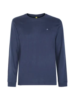 Navy Sail T-shirt uomo girocollo a maniche lunghe