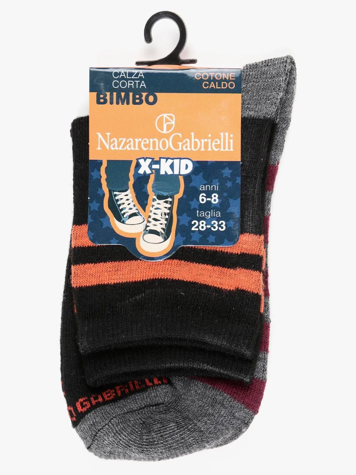 Nazareno Gabrielli Calze corte a righe