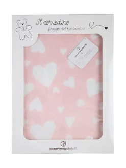 Nazareno Gabrielli Copertina culla in pile per neonati stampa cuori - rosa