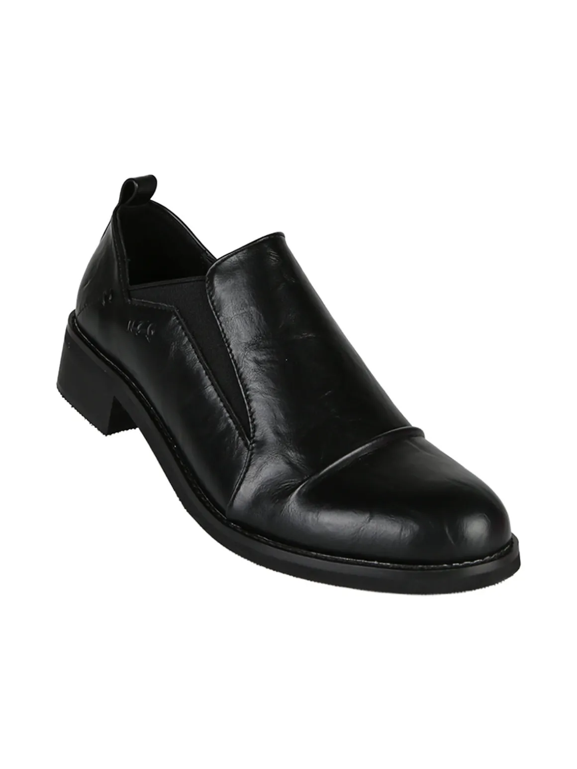 Nazareno Gabrielli Mocassini donna in ecopelle con tacco largo - nero