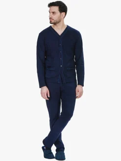 Nazareno Gabrielli Pigiama aperto da uomo in cotone