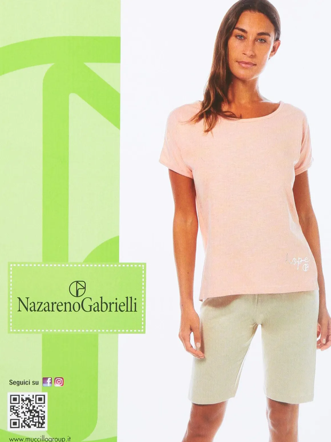 Nazareno Gabrielli Pigiama corto da donna in cotone