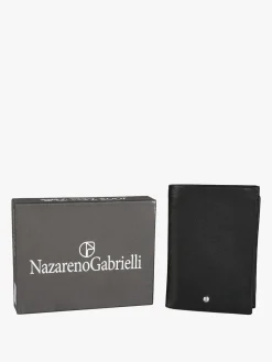 Nazareno Gabrielli Portafoglio a libro in pelle da uomo