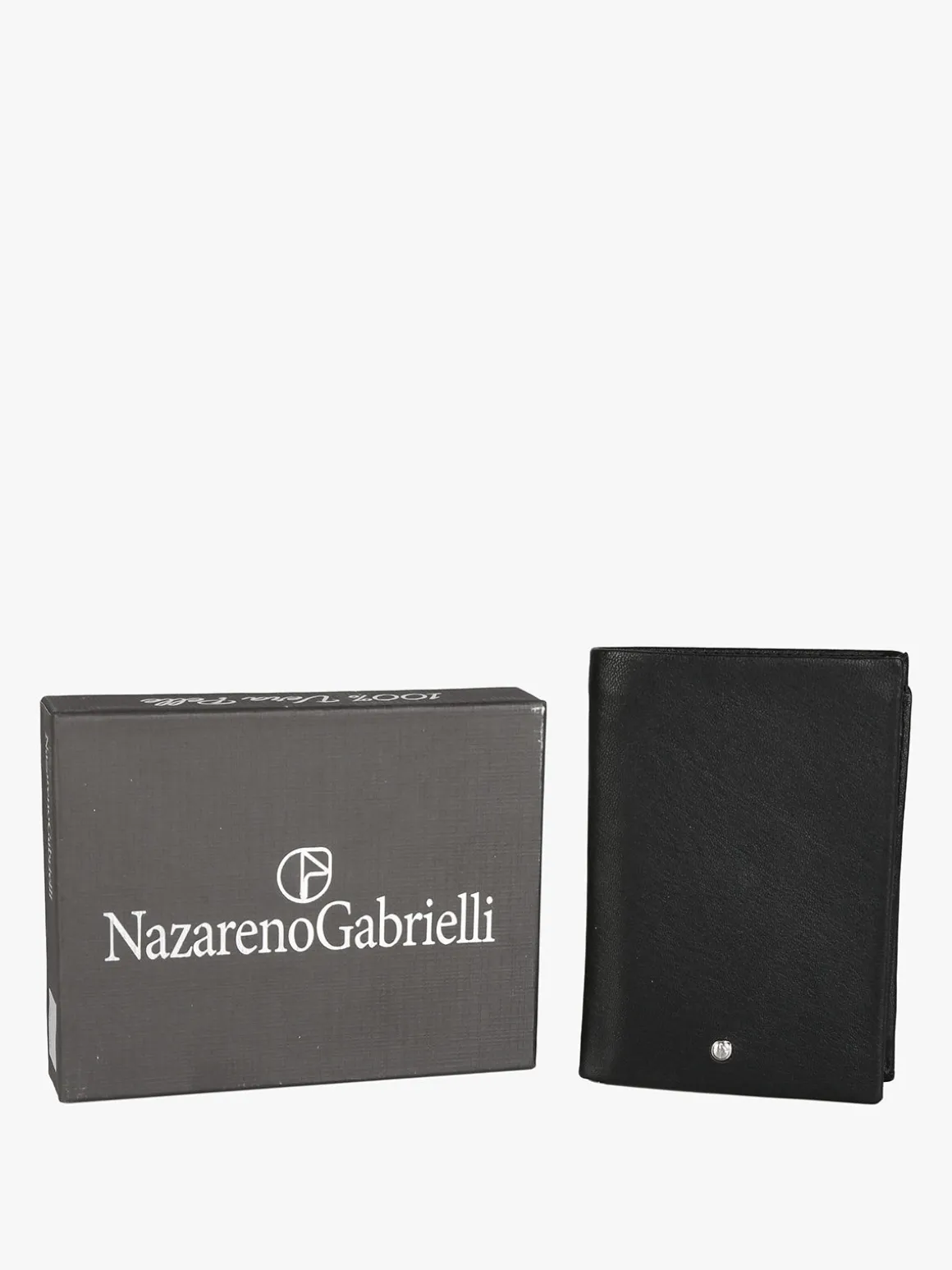 Nazareno Gabrielli Portafoglio a libro in pelle da uomo