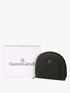 Nazareno Gabrielli Portamonete in pelle con zip