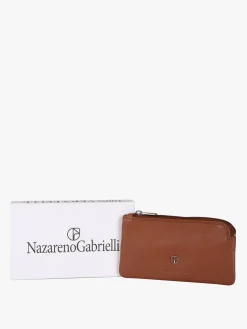 Nazareno Gabrielli Portamonete in pelle con zip
