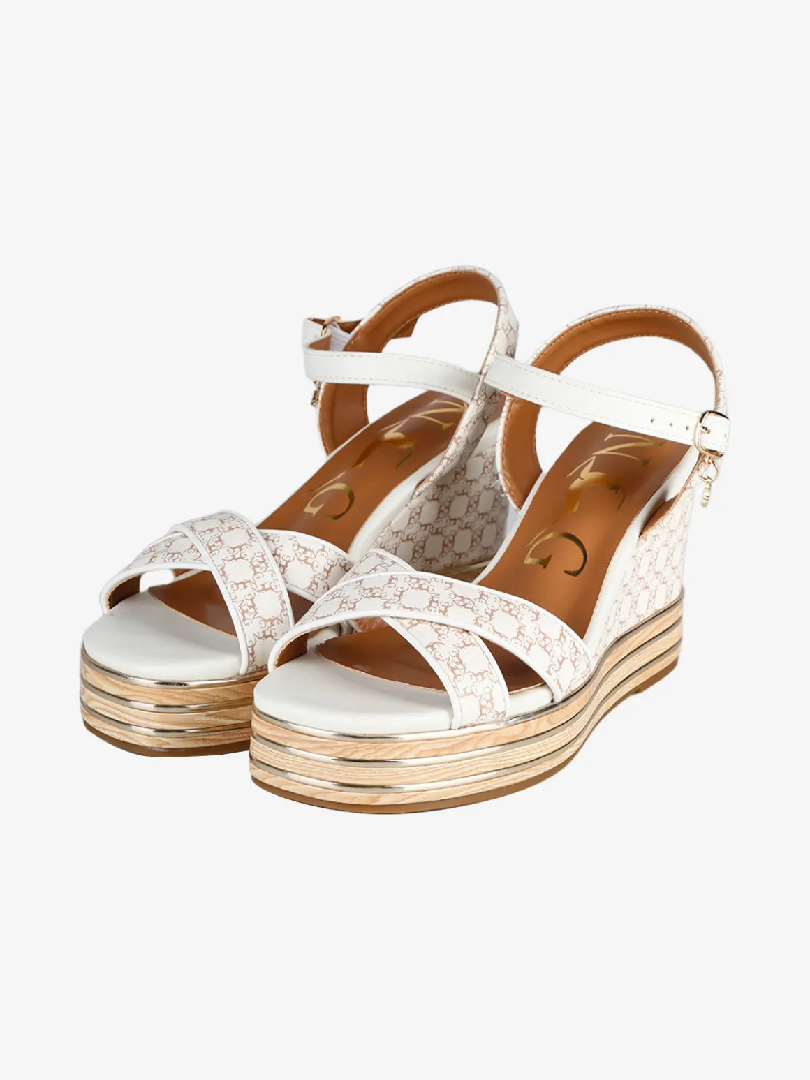 Nazareno Gabrielli Sandali donna con zeppa platform e fascette intrecciate