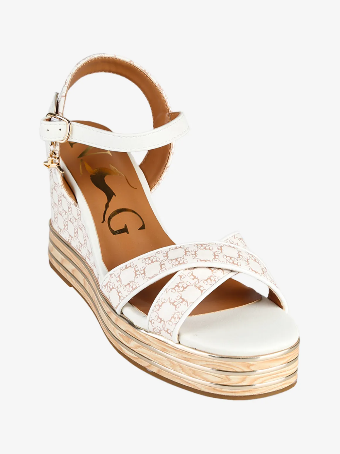 Nazareno Gabrielli Sandali donna con zeppa platform e fascette intrecciate