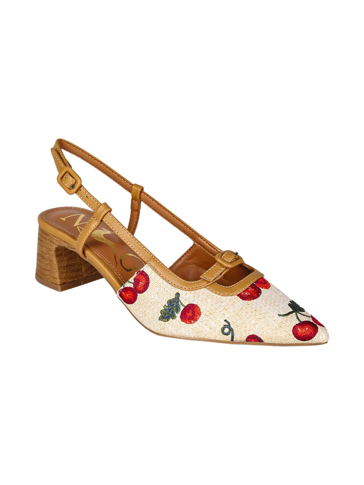 Nazareno Gabrielli Slingback donna aperte dietro con cinturino alla caviglia - multicolore