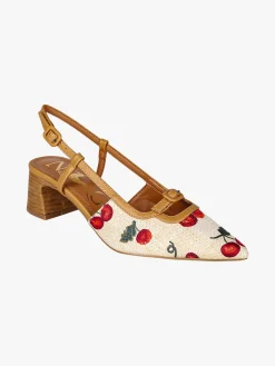 Nazareno Gabrielli Slingback donna aperte dietro con cinturino alla caviglia - multicolore
