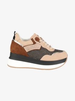 Nazareno Gabrielli Sneakers donna bicolor con strass