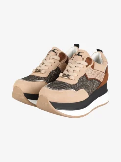 Nazareno Gabrielli Sneakers donna bicolor con strass