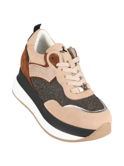 Nazareno Gabrielli Sneakers donna bicolor con strass