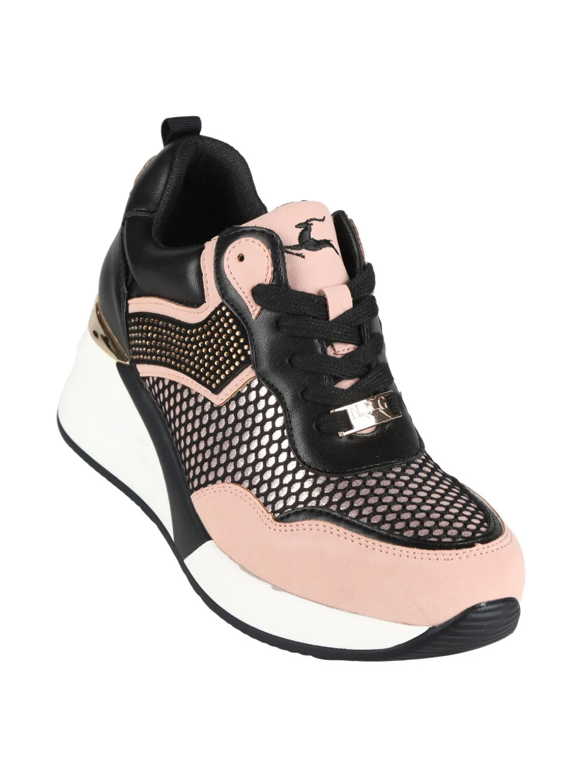 Nazareno Gabrielli Sneakers donna con zeppa e strass