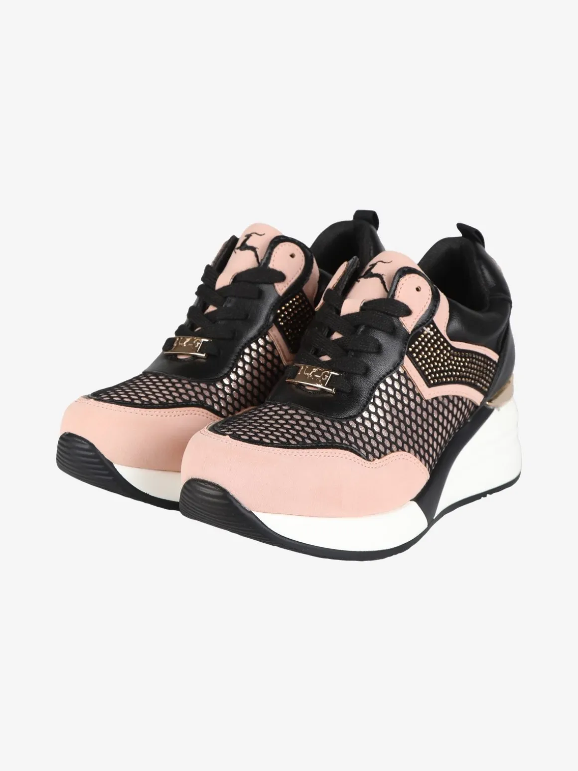 Nazareno Gabrielli Sneakers donna con zeppa e strass